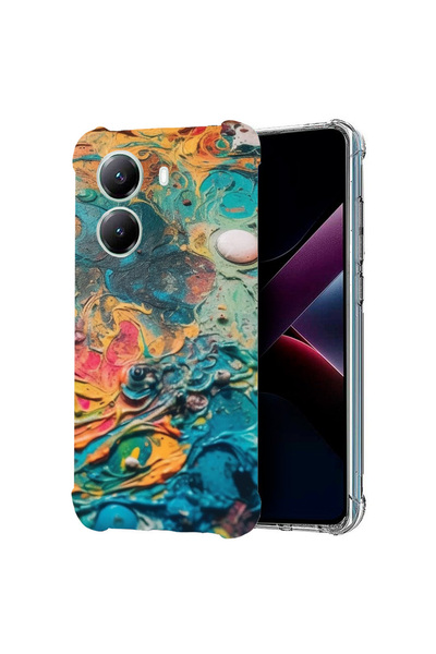 bestcase Αντικραδασμική θήκη πλάτης για Poco X7 Pro 5G, ζωντανά χρώματα, 1988...