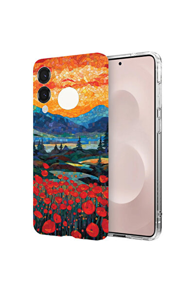 bestcase Carcasă spate antișoc pentru Samsung Galaxy S25 Edge, maci în apus d...