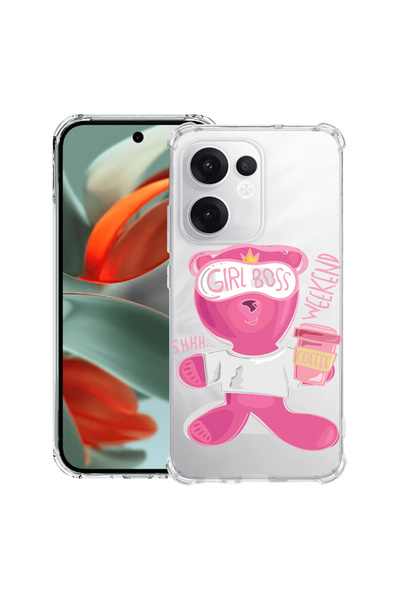 bestcase Carcasă spate antișoc pentru OPPO Reno13 F 5G, Teddy Bear - Gril Bos...