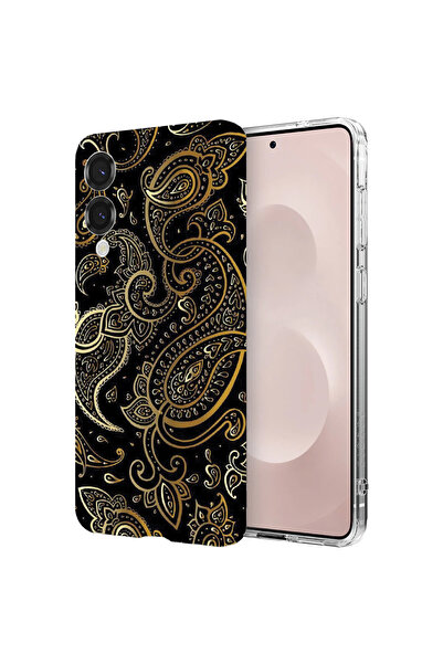 bestcase Αντικραδασμική θήκη πλάτης για Samsung Galaxy S25 Edge, χρυσό μοτίβο...