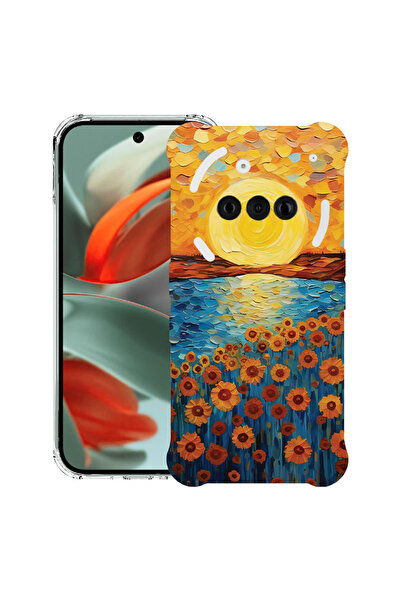 bestcase Carcasă spate antișoc pentru telefonul Nothing (3a), pictură floarea...