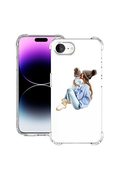 bestcase Αντικραδασμική θήκη πλάτης για Apple iPhone 16e, Κορίτσι Μαμά με Αγό...