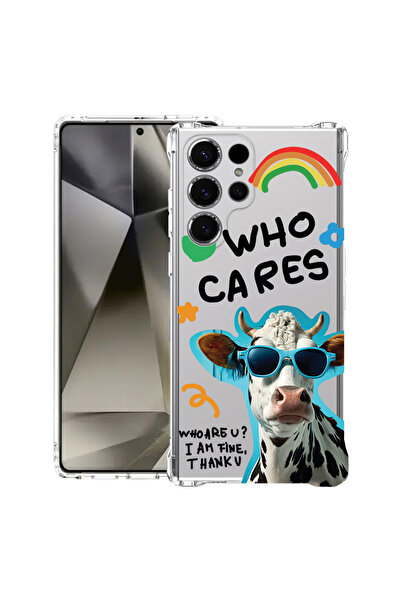 bestcase Carcasă spate antișoc pentru Samsung Galaxy S25 Ultra, Cool Cow - Wh...