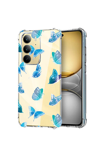 bestcase Carcasă spate antișoc pentru Realme 14x 5G, model fluture, 1988297 A...