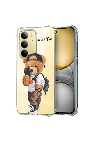 bestcase Carcasă spate antișoc pentru Realme C75, ursuleț de pluș pentru self...