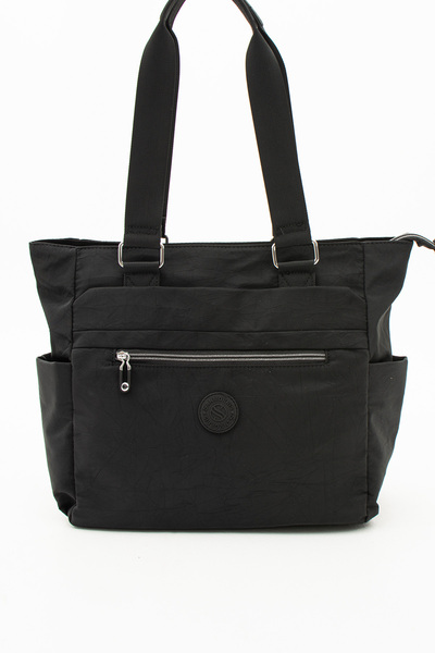 Sanmorris Γυναικεία τσάντα ώμου με πολλές τσέπες μεγάλου μεγέθους Daily HV4003 Μαύρη