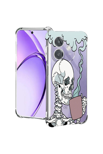 bestcase Удароустойчив гръб за Oppo A60 5G / A40 / A40M, цвят Череп, 2004575 ...