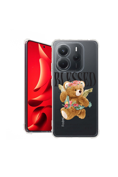 bestcase Carcasă spate antișoc pentru Xiaomi Redmi Note 14 4G, Teddy Bear Ble...