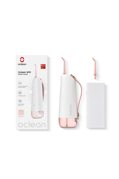Oclean Irigator dentar W10, 5 moduri, 2 duze, 200 ml, 1400 impulsuri pe minut...