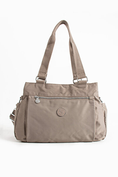 Sanmorris Multi-Pocket Women's Shoulder Bag Medium Size Daily Hv7001 Mink