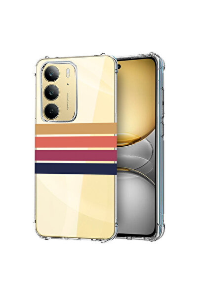 bestcase Carcasă spate antișoc pentru Realme 14x 5G, Retro Lines, 1988297 AS ...