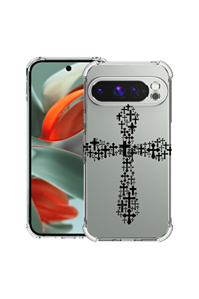 bestcase Carcasă spate antișoc pentru Google Pixel 9 Pro XL, cruce în cruce, ...