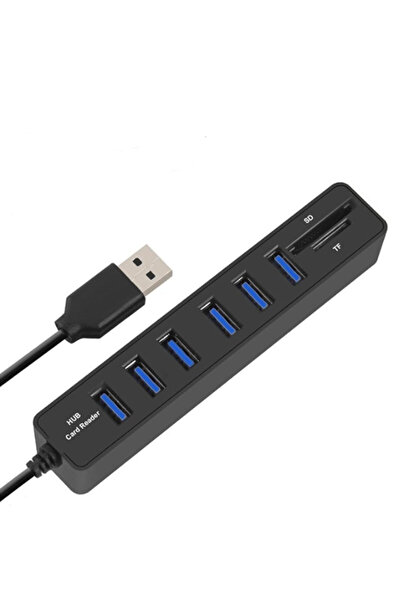 Daytona A-303 USB Hub 6 Port MicroSD TF SD Kart Okuyucu Çoklayıcı A-4691