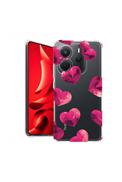bestcase Αντικραδασμική θήκη πίσω για Xiaomi Redmi Note 14 5G, μοτίβο καρδιάς...