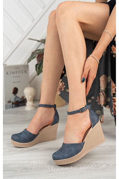 İrem Ayakkabı Wedge Heel Ankle Strap Karnıyarık Shoes