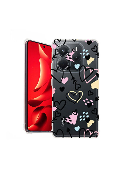bestcase Carcasă spate antișoc pentru Xiaomi Redmi Note 14 4G, simboluri de d...