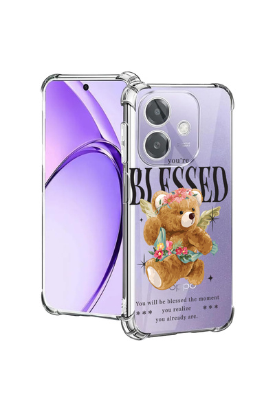 bestcase Carcasă spate antișoc pentru Oppo A60 5G / A40 / A40M, Teddy Bear Bl...