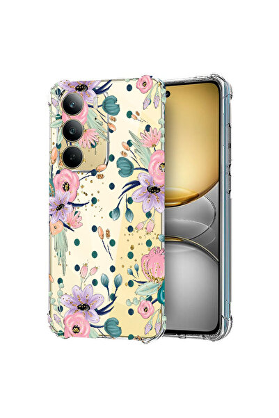 bestcase Carcasă spate antișoc pentru Realme 14x 5G, Colecția Flowers, 198829...