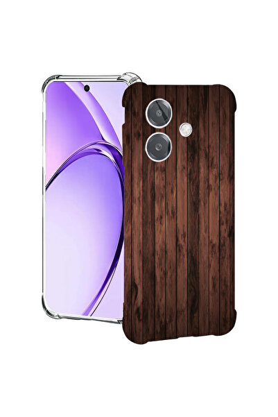 bestcase Carcasă spate antișoc pentru Oppo A60 5G / A40 / A40M, lemn de nuc, ...