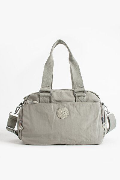 Sanmorris Γυναικεία τσάντα ώμου με πολλές τσέπες μεσαίου μεγέθους καθημερινή HV3030 γκρι