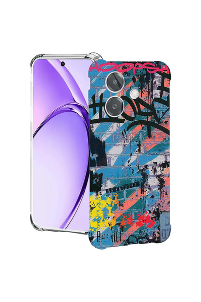 bestcase Carcasă spate antișoc pentru Oppo A60 5G / A40 / A40M, Graffiti Wall...