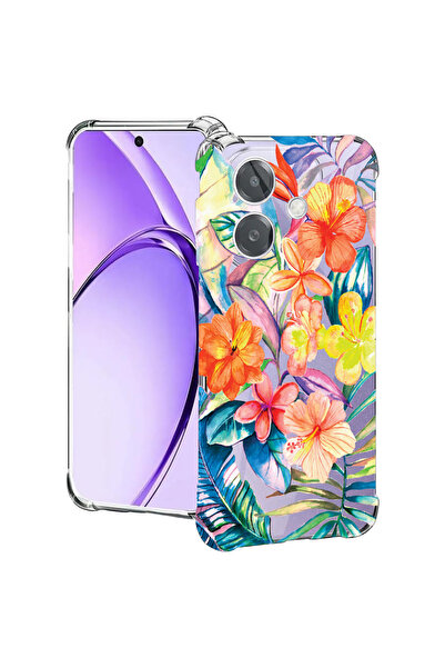bestcase Carcasă spate antișoc pentru Oppo A60 5G / A40 / A40M, flori topice,...