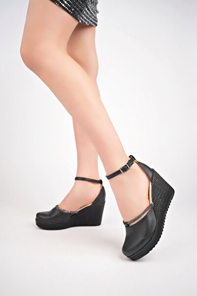 İrem Ayakkabı Wedge Heel Stone Karnıyarık Shoes
