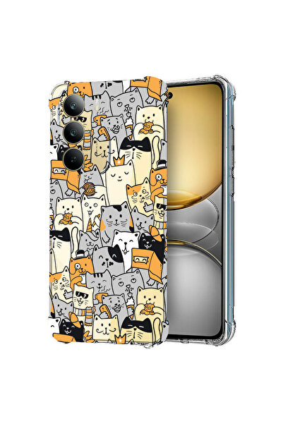 bestcase Carcasă spate antișoc pentru Realme C75, model pisică, 1988296 AS 1030