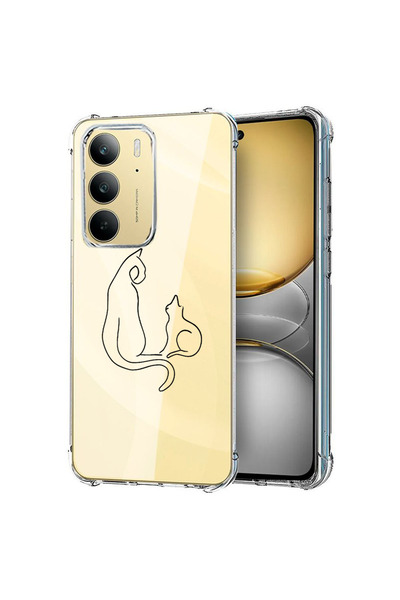 bestcase Carcasă spate antișoc pentru Realme C75, Abstract Cat, 1988296 AS 738