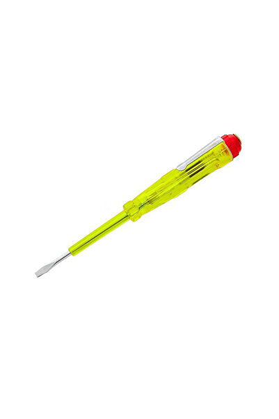 OEM Șurubelniță tip creion, pentru testarea tensiunii, 16A, 250V, lungime 135 mm, vârf drept 3 mm, galbenă