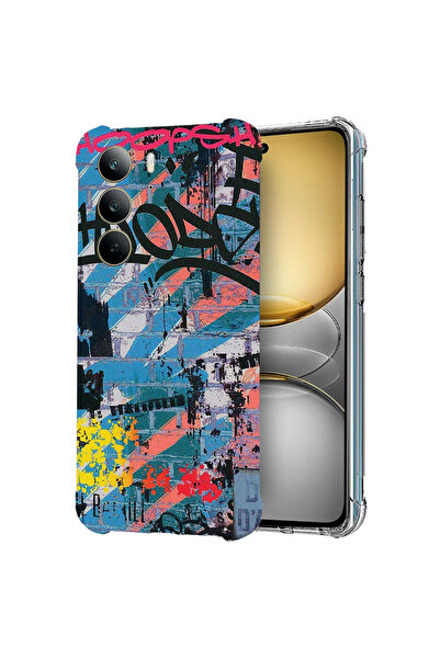 bestcase Carcasă spate antișoc pentru Realme 14x 5G, Graffiti Wall, 1988297 A...