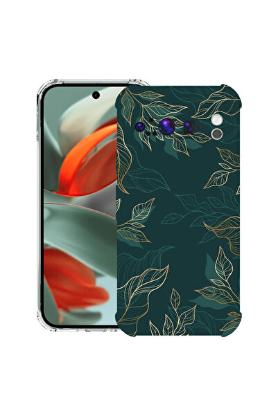 bestcase Carcasă spate antișoc pentru Google Pixel 9 Pro XL, pene verzi, 1946...