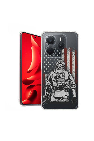 bestcase Carcasă spate antișoc pentru Xiaomi Redmi Note 14 4G, American Soldi...