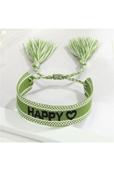 Pursehuit Brățară verde, cu ciucuri, Matea C1