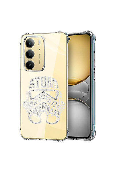 bestcase Carcasă spate antișoc pentru Realme 14x 5G, Calligraphy Storm Troope...