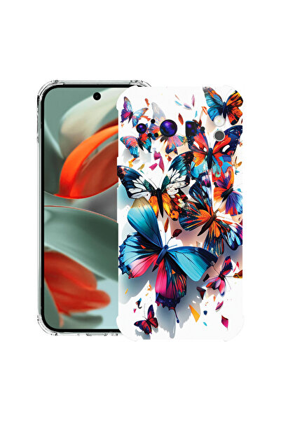 bestcase Carcasă spate antișoc pentru Google Pixel 9 Pro XL, fluturi colorați...
