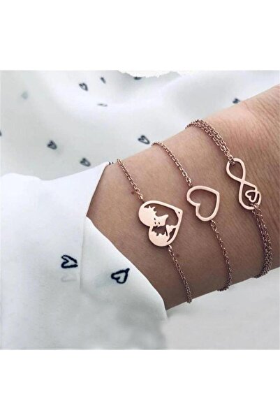 Pursehuit Set de 3 brățări, aurii, Lucas C6