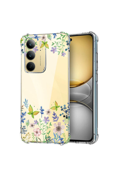 bestcase Carcasă spate antișoc pentru Realme 14x 5G, flori fluture, 1988297 A...