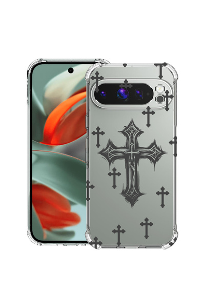 bestcase Carcasă spate antișoc pentru Google Pixel 9 Pro XL, Cross, 1946015 A...