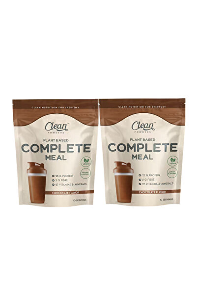 Clean Powders Bitkisel Öğün Tozu (PLANT BASED COMPLETE MEAL) 600 gr - (Vanilya 2 Adet) - (Çikolata 2 Adet) Set