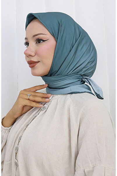 sefamerve Απλό μαλακό κασκόλ 202504-08 Μπλε μέντα