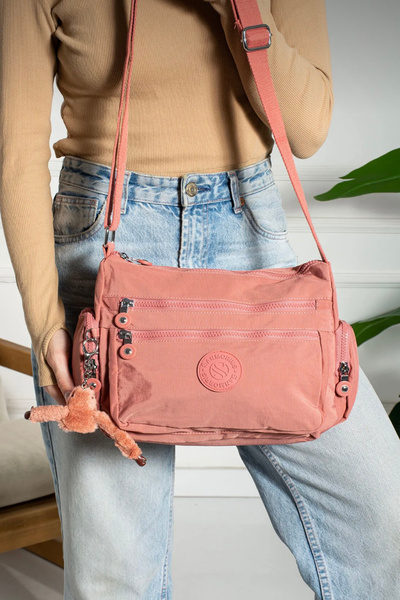 Sanmorris Γυναικεία τσάντα ώμου με πολλές τσέπες με λουράκι μεσαίου μεγέθους ...