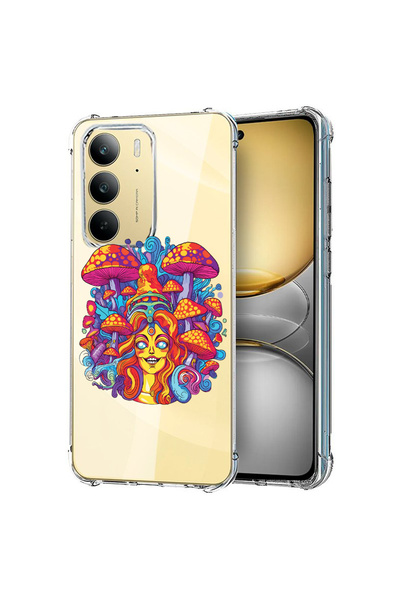 bestcase Carcasă spate antișoc pentru Realme 14x 5G, Dream Colors Mushrooms, ...
