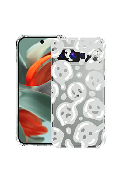 bestcase Carcasă spate antișoc pentru Google Pixel 9 Pro XL, gri acid smiley,...