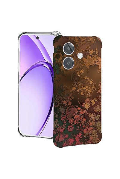 bestcase Carcasă spate antișoc pentru Oppo A60 5G / A40 / A40M, pene aurii, 2...