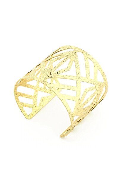 Pursehuit Brățară culoare aurie, reglabilă, modele geometrice, Nathalia C1