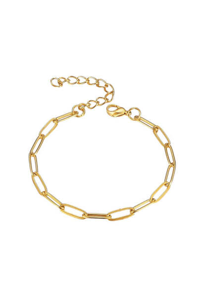 Pursehuit Brățară culoare aurie, din oțel inoxidabil, suflată cu aur de 18k, ...