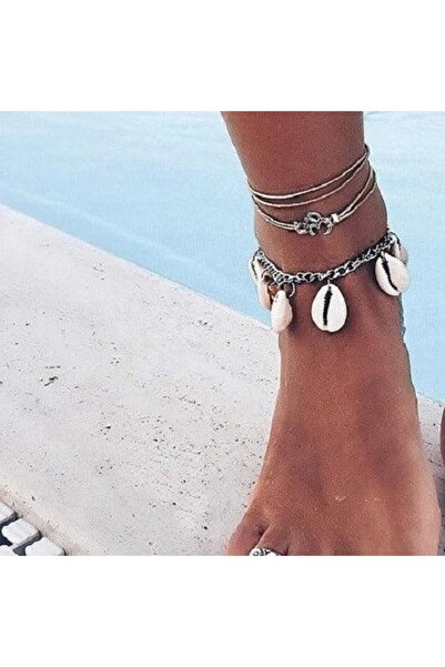 Pursehuit Set de 3 brățări culoare argintie, cu scoici, Jannic C6