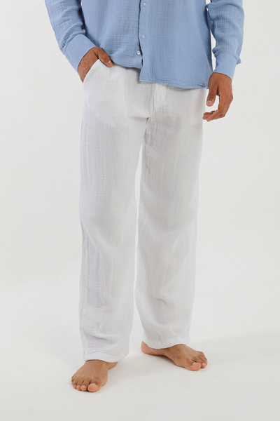ağva collection 142300 Zeus %100 Organik Pamuk Müslin Erkek Pantolon