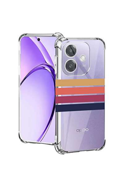 bestcase Carcasă spate antișoc pentru Oppo A60 5G / A40 / A40M, Retro Lines, ...